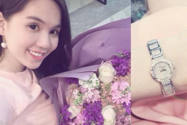 Ngoc Trinh duoc ban trai tang dong ho 800 trieu dong hinh anh