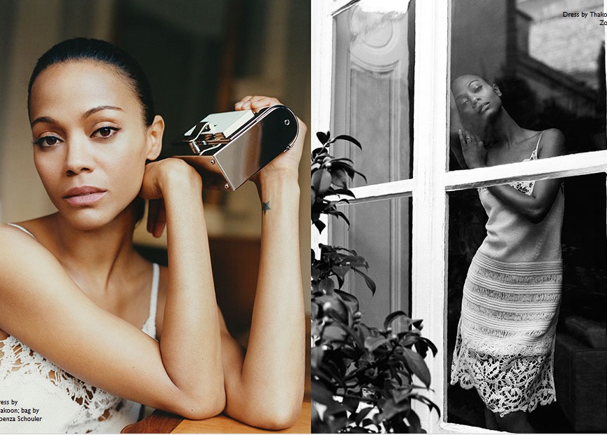 Hau truong Zoe Saldana chup anh cho Net-a-porter hinh anh