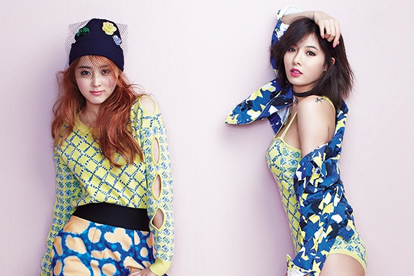 4minute hut mat voi thoi trang ruc ro sac mau hinh anh