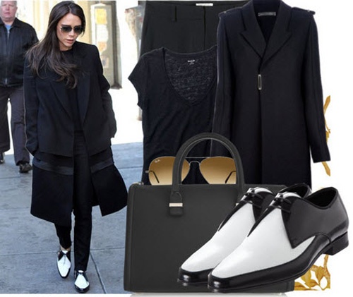 Phong cách menswear ấn tượng của Victoria Beckham.