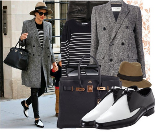 Miranda Kerr thường kết hợp đôi giày này rất thanh lịch và đặc biệt là với quần da cá tính.