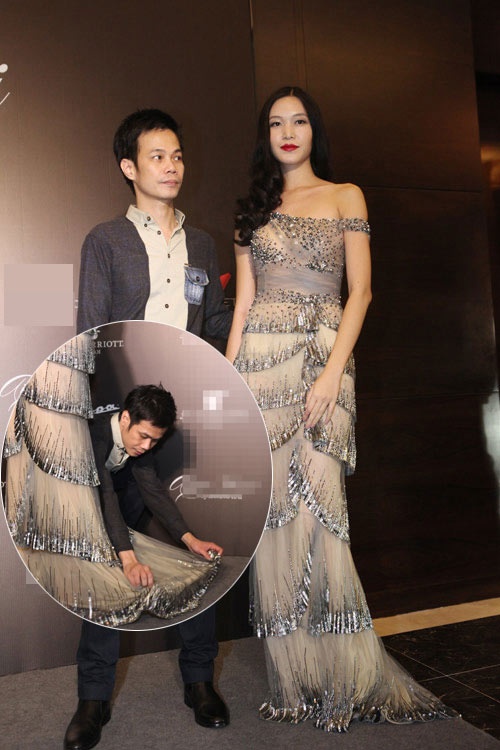 NTK Hoàng Hải giúp hoa hậu Thùy Dung đẹp hơn với chiếc váy đuôi cá đắt giá trên thảm đỏ.