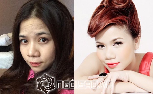 Khuôn mặt mộc của Mỹ Dzung không rạng ngời, đẹp hoàn hảo như lúc trang điểm.