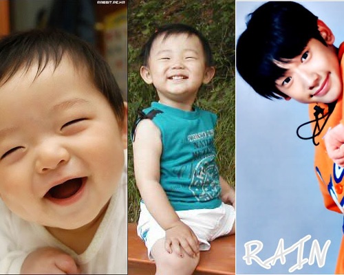 Rain ngộ nghĩnh từ nhỏ.