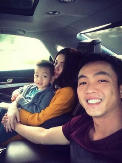 Hồ Ngọc Hà hạnh phúc bên Cường Đô La và bé Su Beo.