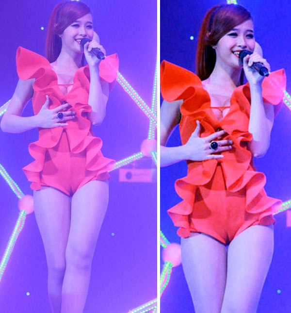 Thêm một sự cố khó coi của Đông Nhi với jumpsuit.