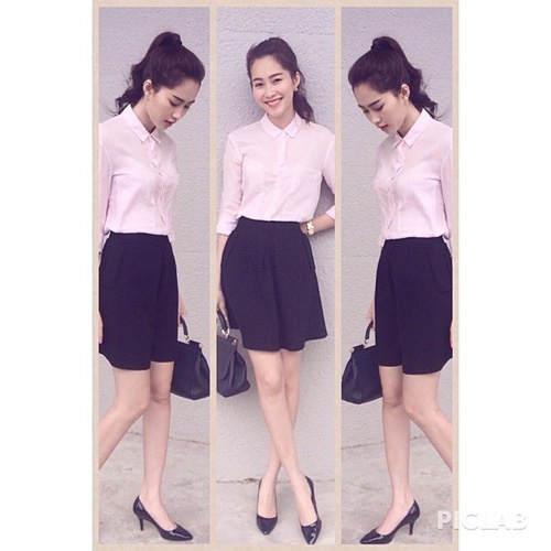 Cách phối đồ nhẹ nhàng, giản dị là phong cách mà Thu Thảo hướng tới.