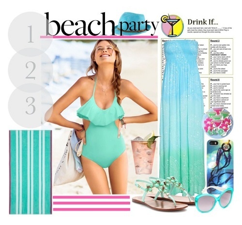 Hoặc khoác ngoài bộ bikini một chiếc váy maxi xinh xắn.