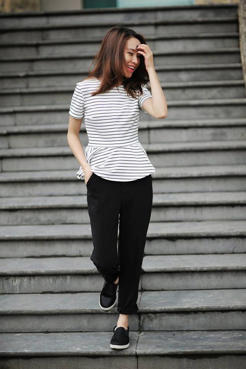 Kiểu quần này thường được kết hợp cùng giày thể thao hoặc oxford.