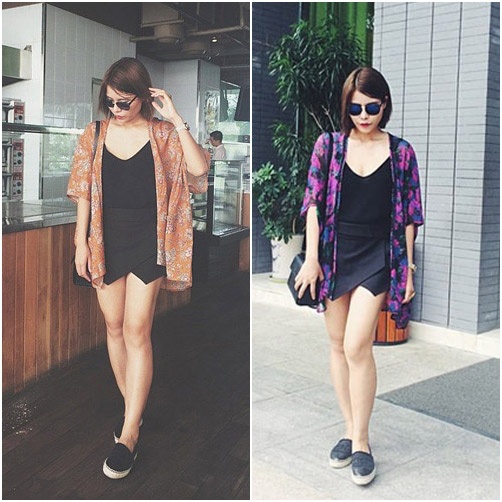 Kiểu áo khoác thênh thang thích hợp với khí hậu mùa hè.