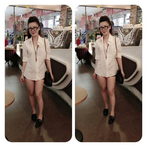 Yến Nhi mặc trang phục giấu quần rất đẹp mà không cần khoe chân quá nhiều.