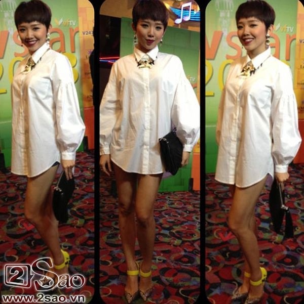 Tóc Tiên cũng gặp trường hợp tương tự như vậy. Khoảng trống ở những phần hở do chiếc áo quá cứng tạo ra càng khiến người khác nghĩ rằng bạn hở hang