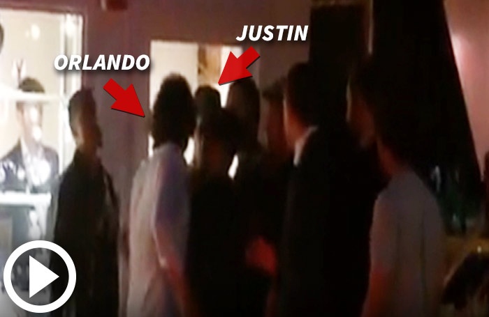 Orlando Bloom cai va voi Justin Bieber hinh anh