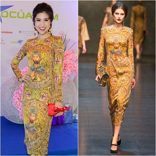 Thu Hằng từng thu hút sự chú ý với một cây hàng hiệu lên đến 85 triệu đồng của thương hiệu Dolce and Gabbana.