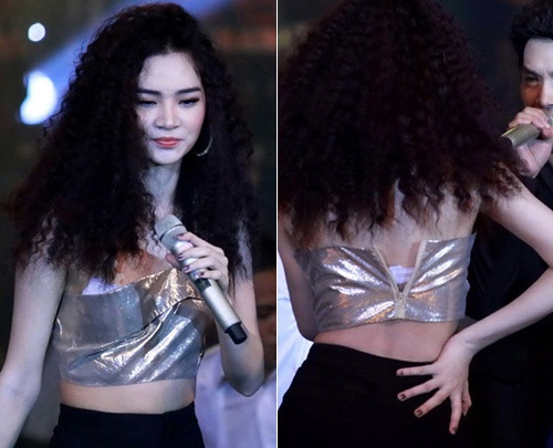 Chân dài Ngọc Oanh với tai nạn với chiếc khóa kéo.