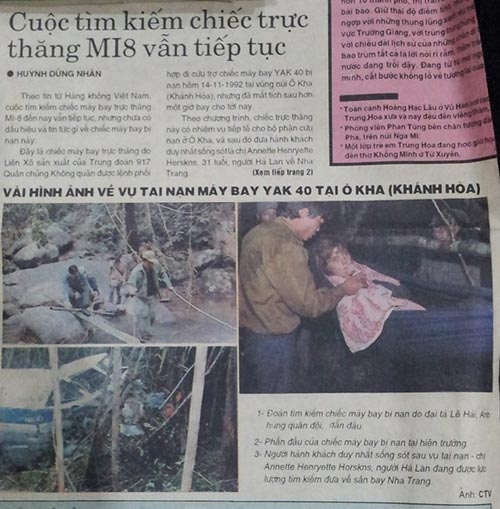 Báo chí đưa tin về tai nạn máy bay ở Ô Kha.