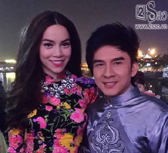 Anh Bo lép vế rõ ràng khi đứng cạnh Hồ Ngọc Hà cao 1m73.