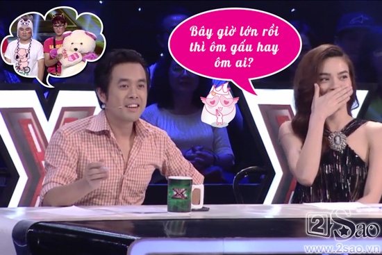  Ngay khi Dương Khắc Linh chia sẻ xong, Hồ Ngọc Hà trêu anh: “Bây giờ lớn rồi thì ôm gấu hay ôm ai?”