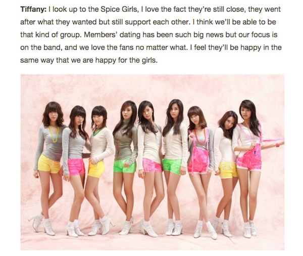 Tiffany (SNSD) từng ngưỡng mộ nhóm nhạc Spice Girl bởi sự đoàn kết của các thành viên