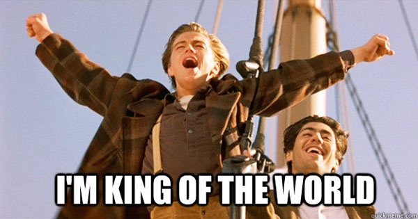 Câu nói trên đầu mũi tàu “I’m king of the world” dường như đeo bám sự nghiệp của chàng Jack. Bằng chứng là không có tượng vàng nào trong tay nhưng Leonardo DiCaprio vẫn chưa bao giờ hết hot!