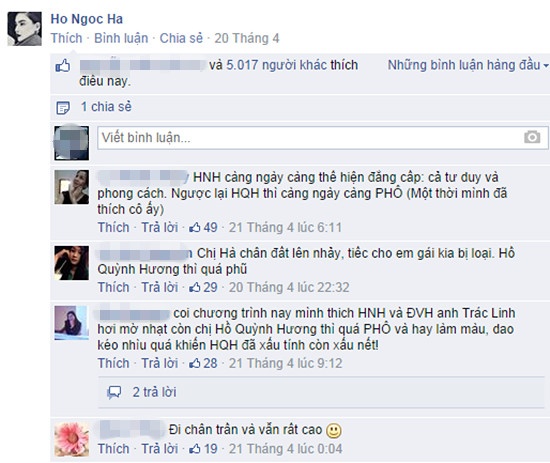 Những lời bình luận tiêu cực thường thấy mỗi khi hai nữ ca sĩ đứng cạnh nhau.