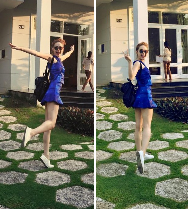 Các set đồ của Minh Hằng luôn mang tính ứng dụng cao để giới mộ điệu có thể học hỏi trong mọi hoàn cảnh.