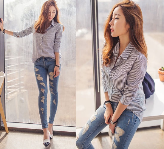 Áo sơ mi kẻ sọc là dáng áo phù hợp với hầu hết các form dáng. Không chỉ là item tôn dáng, họa tiết kẻ sọc trẻ trung và hiện đại còn mang đến vẻ ngoài nổi bật,  cuốn hút nhưng vẫn rất thanh lịch và duyên dáng. Vì vậy mà, nó được coi là item đặc biệt phù hợp với tác phong chuyên nghiệp chốn văn phòng.  