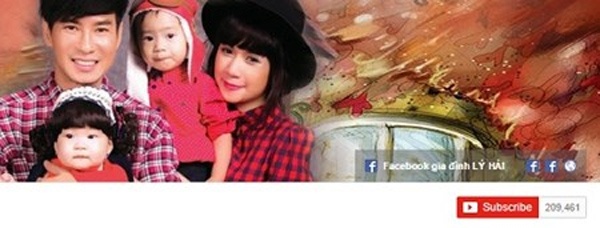 Kênh Youtube của vợ chồng ca sĩ Lý Hải.