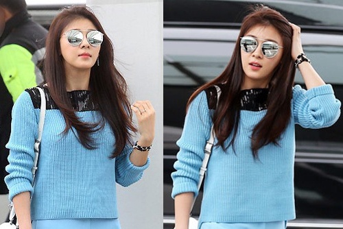 Phong cach san bay hut mat cua Ha Ji Won hinh anh