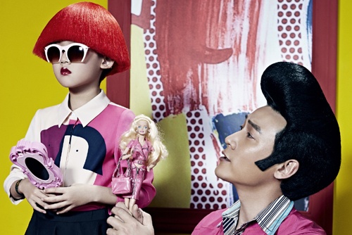 Cha con Luc Nghi gay sot voi tao hinh doc tren tap chi hinh anh