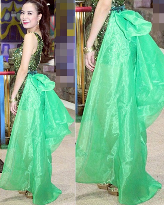 Hoàng Thùy Linh là nữ ca sĩ có gu thời trang bắt mắt, nóng bỏng. Tuy nhiên, cũng có lần, cô tự làm mình phải