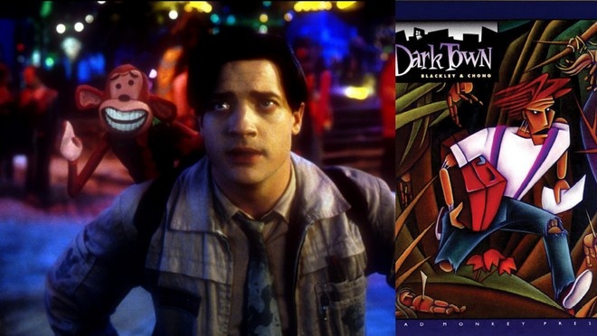 3. MONKEYBONE (2001)  Web photo14  Bộ phim có nguồn gốc từ một bộ truyện tranh ra đời năm 1995 tên Dark Town. Đạo diễn Henry Selick ban đầu muốn giữ nguyên theo câu chuyện gốc về một người bị mê man và có những con rối tìm cách điều khiển cơ thể anh nhưng trong quá trình làm phim, nội dung đã được biến đổi khác đi so với phiên bản gốc.