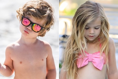 Thoi trang sanh dieu cua cap chi em nhoc ty nguoi My hinh anh