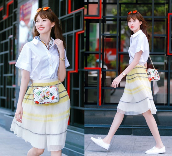 Nếu như khi tham gia sự kiện Thu Thảo thường ưu tiên lựa chọn những trang phục tinh tế, sang trọng thì đời thường người đẹp lại 