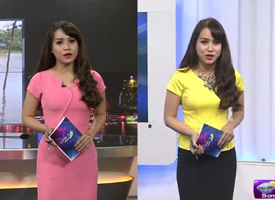 MC Trúc Mai trung thành với các mẫu váy dịu dàng và nữ tính. Điều khiến cho  trang phục của cô trở nên ấn tượng đó chính là sự thay đổi màu sắc qua mỗi  chương trình. Kiểu dáng đơn giản, màu sắc bắt mắt giúp cô  ghi điểm khi lên sóng.