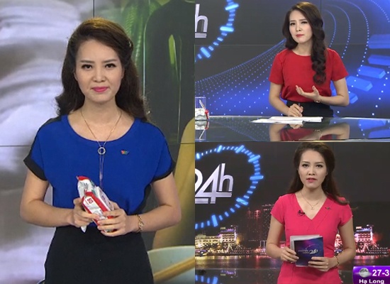 MC - Á hậu Thụy Vân lại làm mới hình ảnh của mình bằng cách thay đổi cách  phối hợp trang phục. Áo voan thiết kế đơn giản luôn được cô kết hợp với chân  váy bút chì màu trơn. Những chiếc đầm liền ôm cơ thể cũng được cô thỉnh  thoảng thay đổi để khiến hình ảnh trở nên thu hút và duyên dáng hơn.