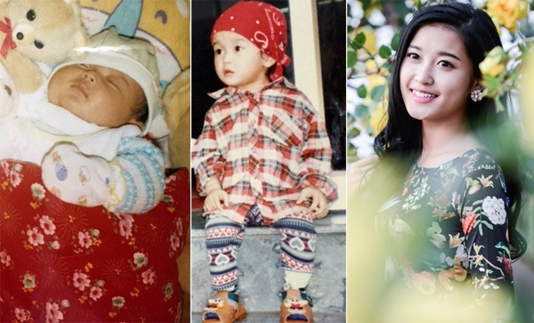 Á hậu Huyền My với vẻ đẹp đáng yêu và có chất nam tính khi còn thơ ấu.