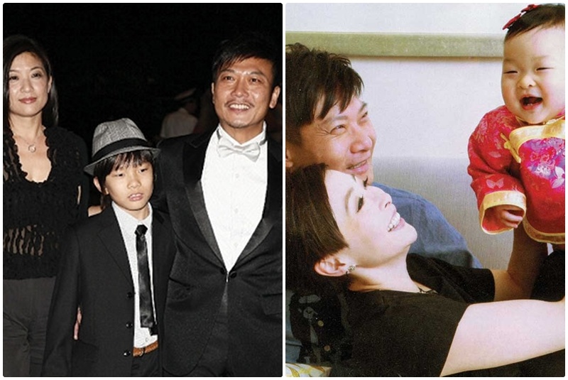 Gia đình hiện tại của Tiền Tiểu Hào (bên trái) và em trai Tiền Gia Lạc (phải)