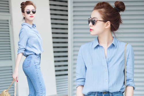Street style cuc an tuong cua sao Viet tuan qua hinh anh