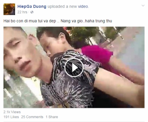 Ảnh chụp từ giao diện Facebook của Hiệp gà.