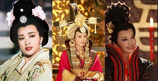 Tạo hình Võ Tắc Thiên của Hiểu Khánh các năm 1994, 2006 và 2011