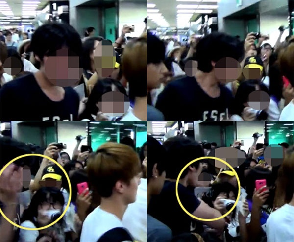 Quản lý của EXO (hình trên) và quản lý của SNSD từng gây xôn xao vì đánh fan.