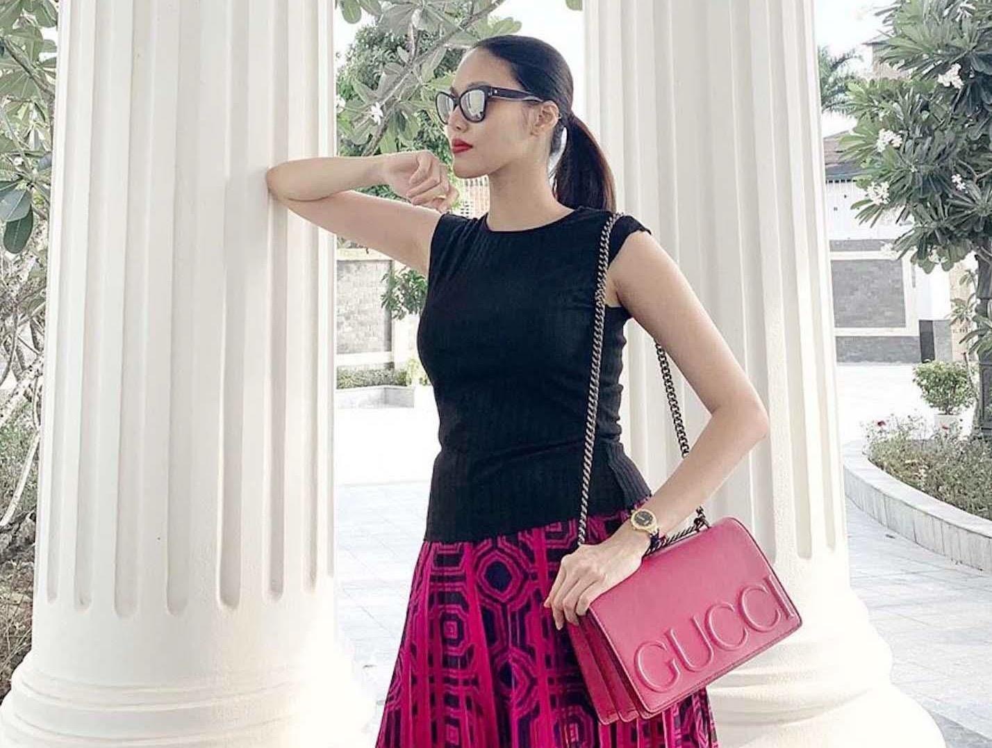 Lan Khue luon trong thon gon nho biet cach mac do giau bung bau hinh anh