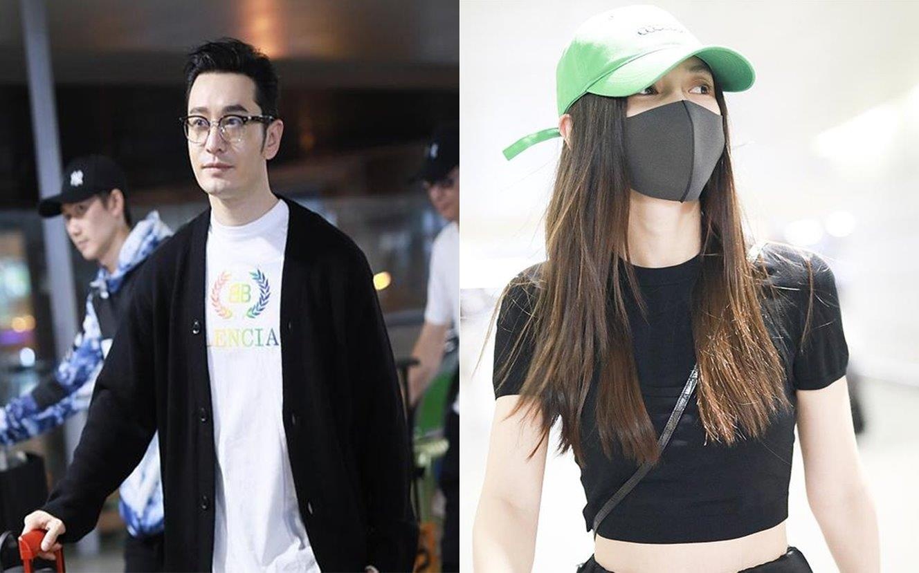 Huynh Hieu Minh lang tranh khi duoc hoi ve Angelababy tai san bay hinh anh