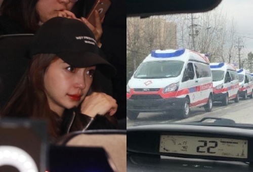 Doan xe cuu thuong tu thien cua nghe si cap ben Vu Han hinh anh