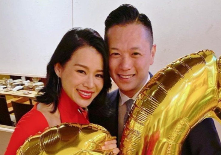 Vo chong Ho Hanh Nhi ky niem 5 nam ngay cuoi hinh anh