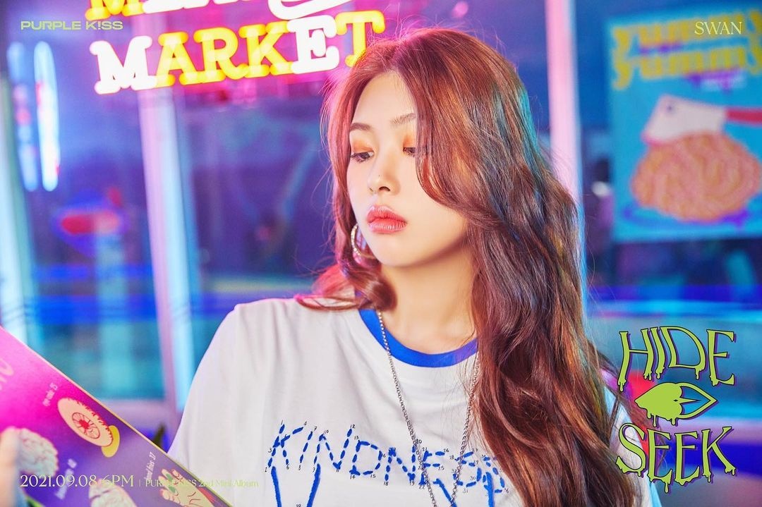 Nu idol Han bi miet thi ngoai hinh,  Swan,  Purple Kiss anh 1