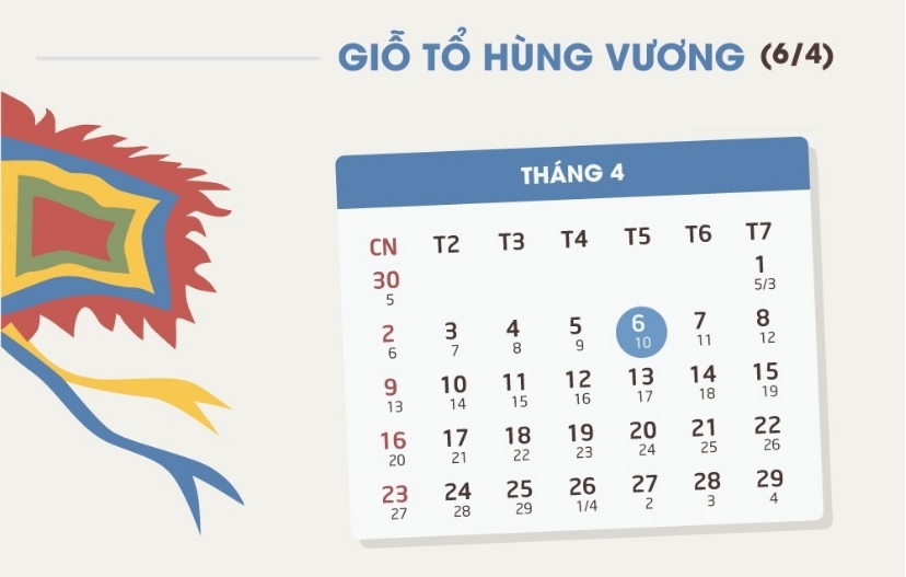 nghi gio to Hung Vuong bao nhieu ngay anh 1