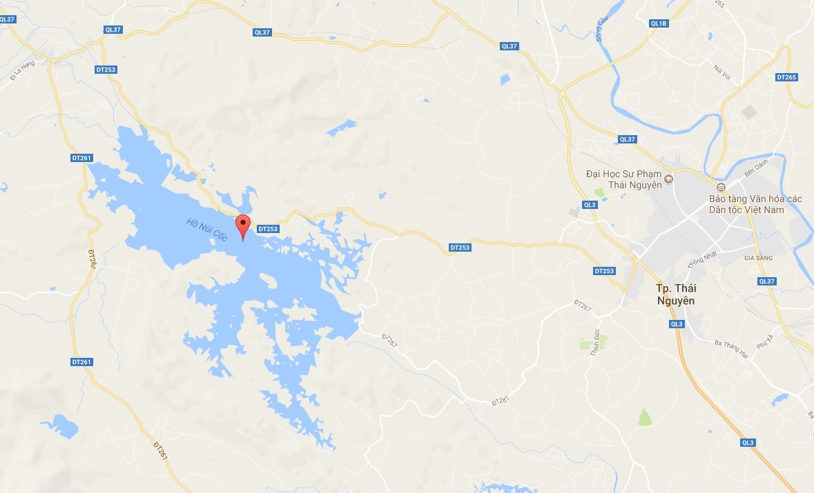 đập chính hồ Núi Cốc ảnh 3 dap chinh ho Nui Coc anh 3