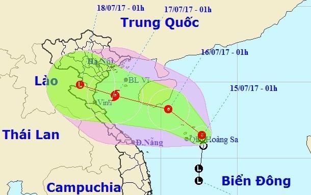 Ap thap nhiet doi co the manh len thanh bao cap 10, Bac Bo mua rat lon hinh anh